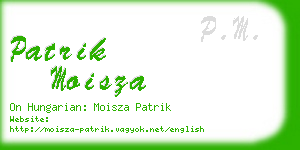 patrik moisza business card